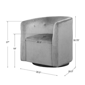   Blue Velvet Swivel Chair | Oroa.com