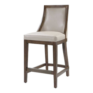   Beige Leather Counter Stool | Oroa.com