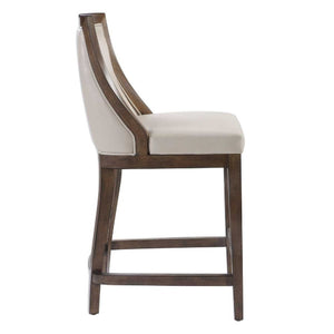   Beige Leather Counter Stool | Oroa.com