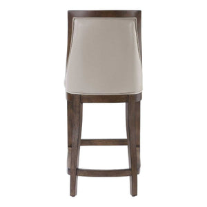   Beige Leather Counter Stool | Oroa.com
