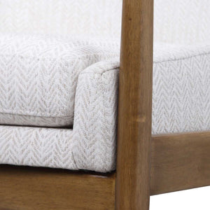   White Fabric Scandinavian Accent Chair | Oroa.com