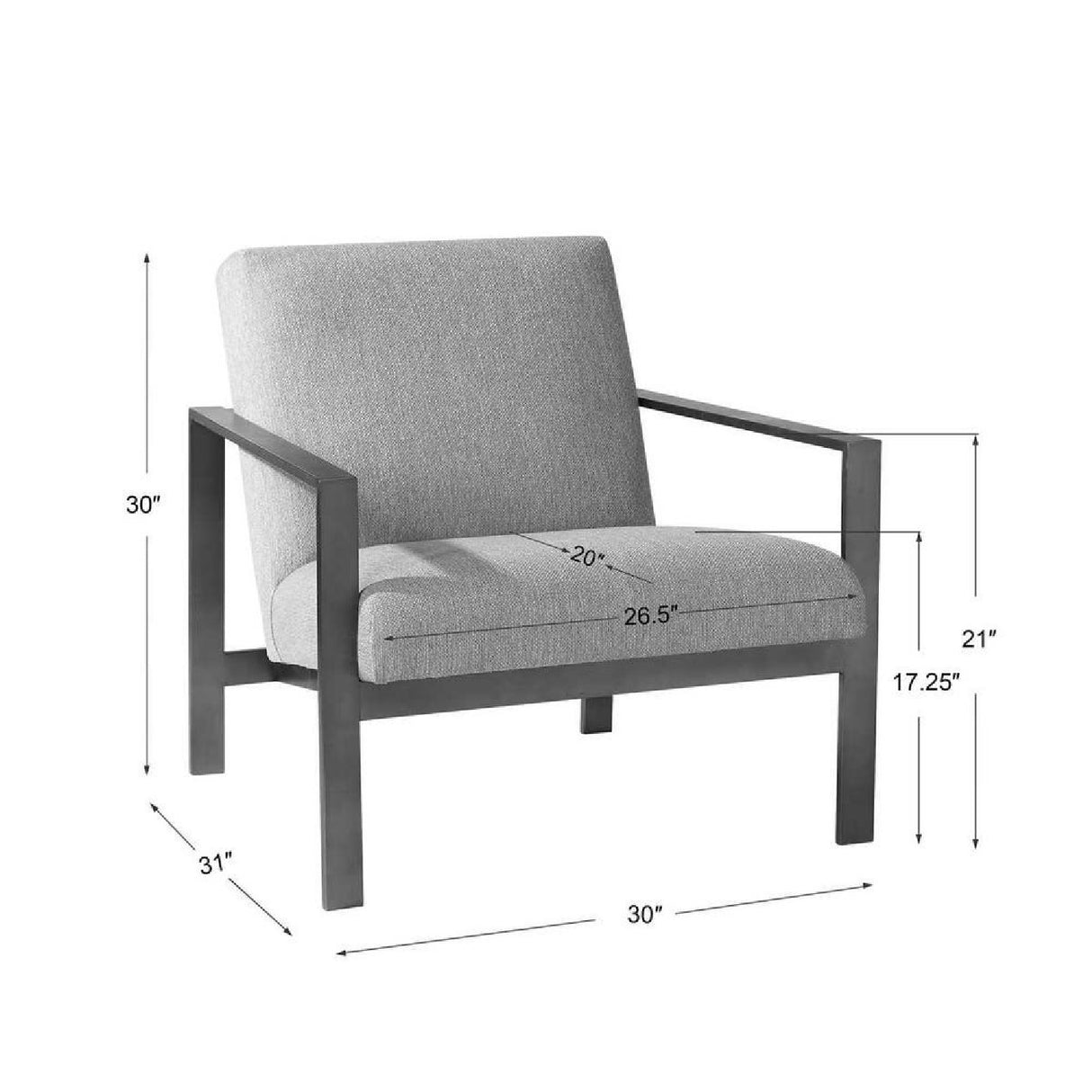   Beige Woven Fabric Accent Chair | Oroa.com