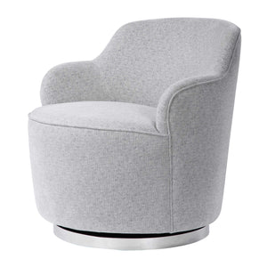   White Linen Blend Swivel Chair | Oroa.com