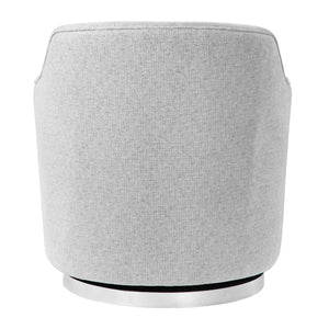   White Linen Blend Swivel Chair | Oroa.com