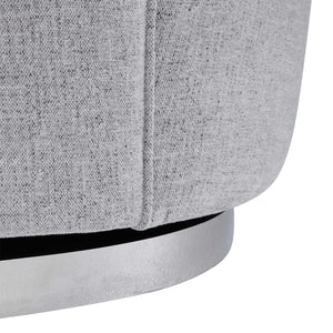   White Linen Blend Swivel Chair | Oroa.com