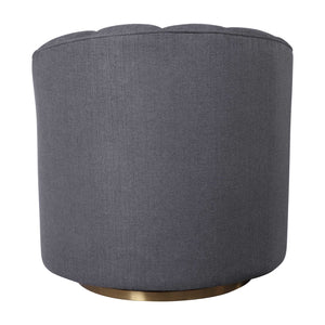   Gray Channel-Tufted Swivel Chair | Oroa.com