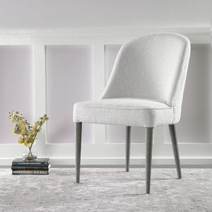   White Fabric Dining Chairs (2) | Oroa.com