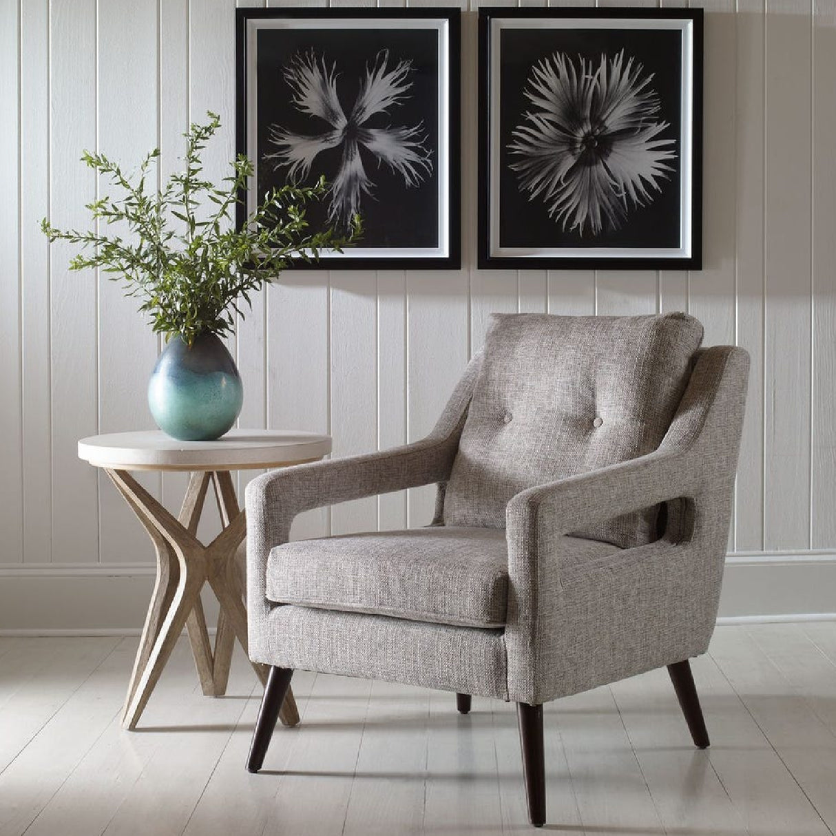   Button-Tufted Lounge Chair | Oroa.com