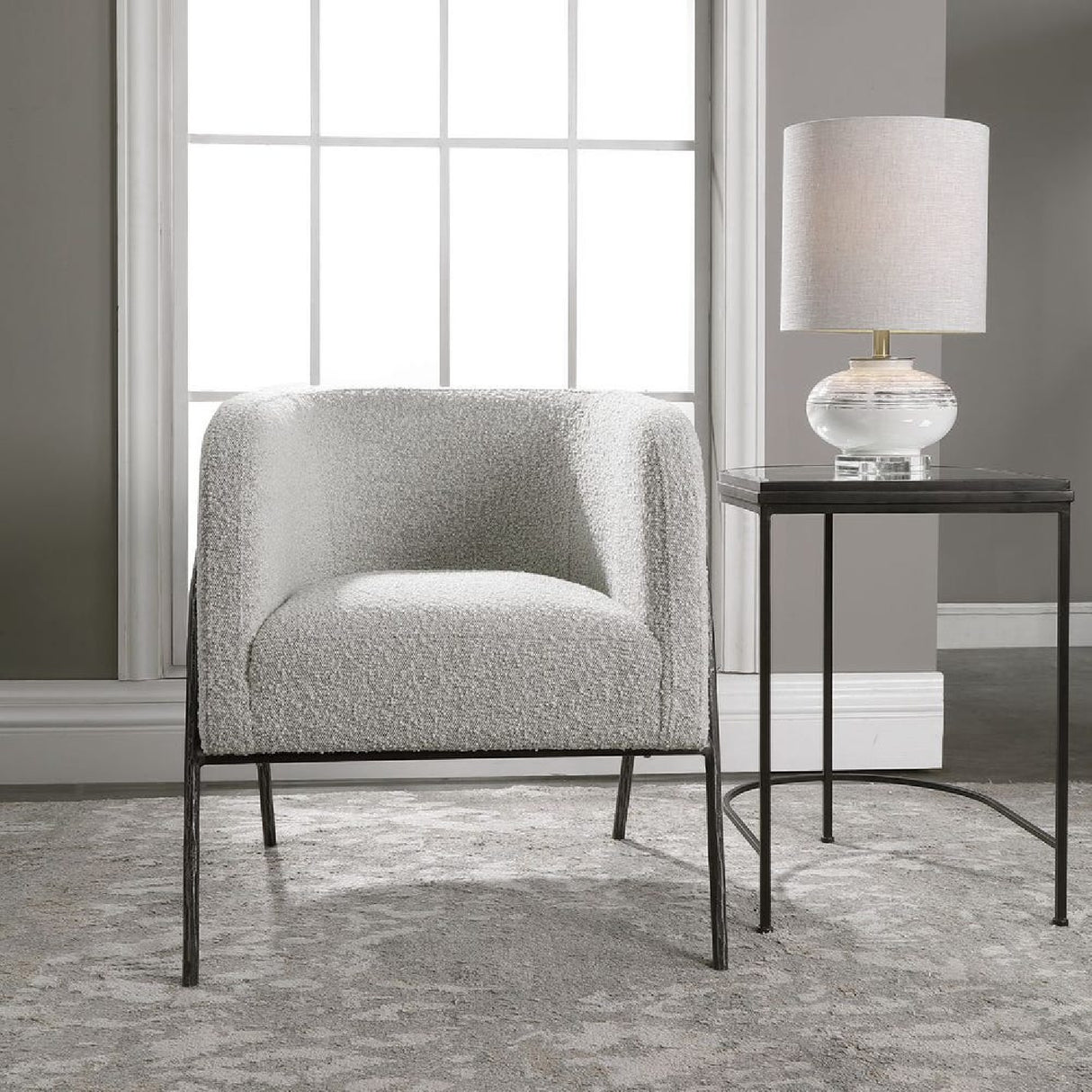   Barrel-Back Scandinavian Accent Chair | Oroa.com