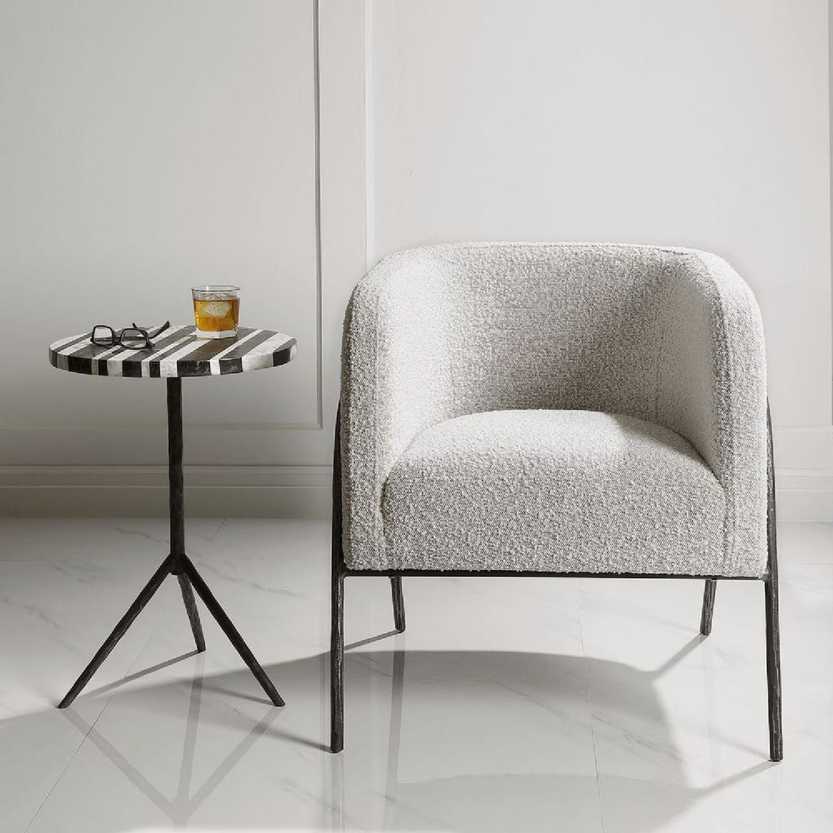   Barrel-Back Scandinavian Accent Chair | Oroa.com