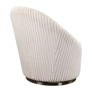   Fluted Chenille Swivel Chair | Oroa.com
