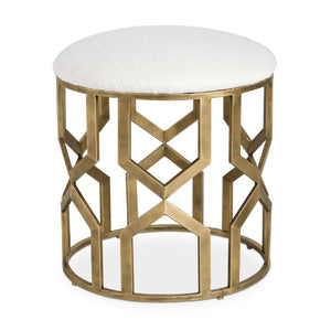   Gold Openwork Accent Stool | Oroa.com