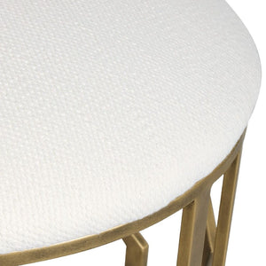   Gold Openwork Accent Stool | Oroa.com