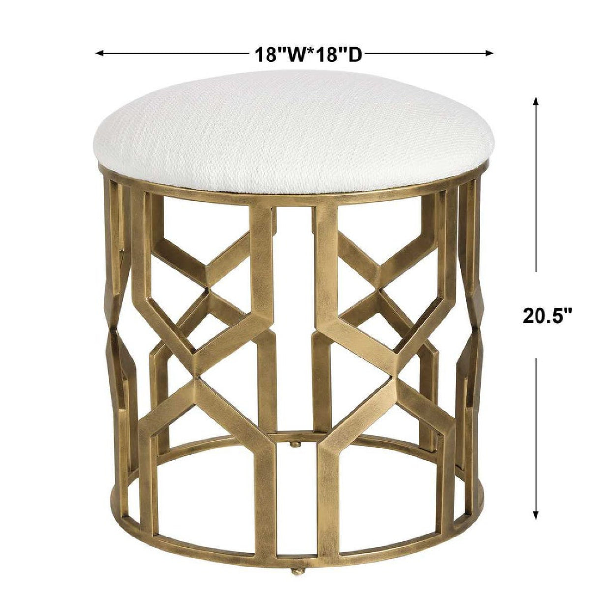   Gold Openwork Accent Stool | Oroa.com