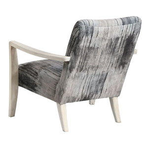   Abstract Print Chenille Accent Chair | Oroa.com