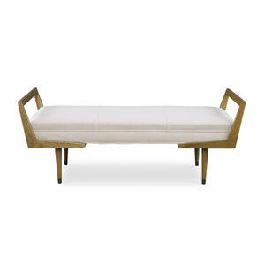   Tufted Beige Fabric Bench | Oroa.com