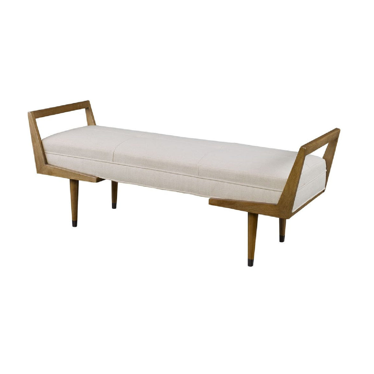   Tufted Beige Fabric Bench | Oroa.com