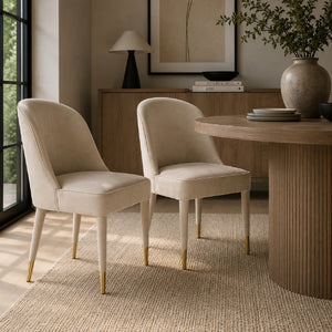   Welted Trim Modern Dining Chairs (2) | Oroa.com