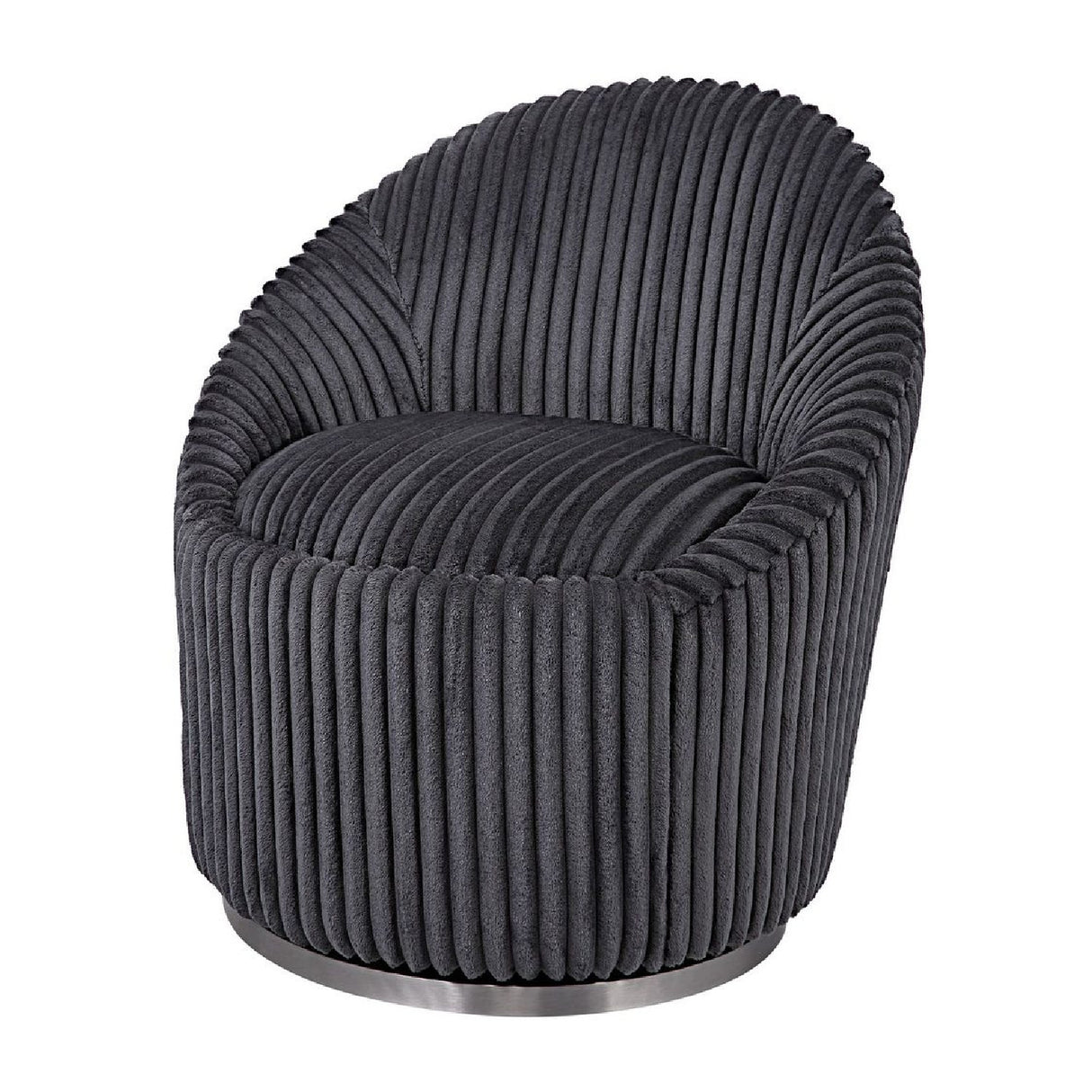   Fluted Chenille Swivel Chair | Oroa.com