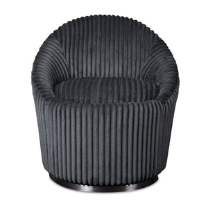   Fluted Chenille Swivel Chair | Oroa.com