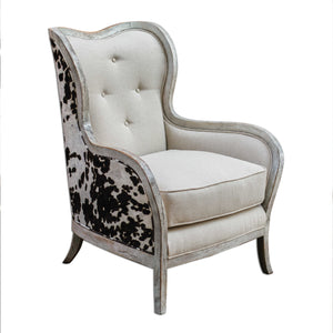   Two-Toned Velvet Back Lounge Chair | Oroa.com