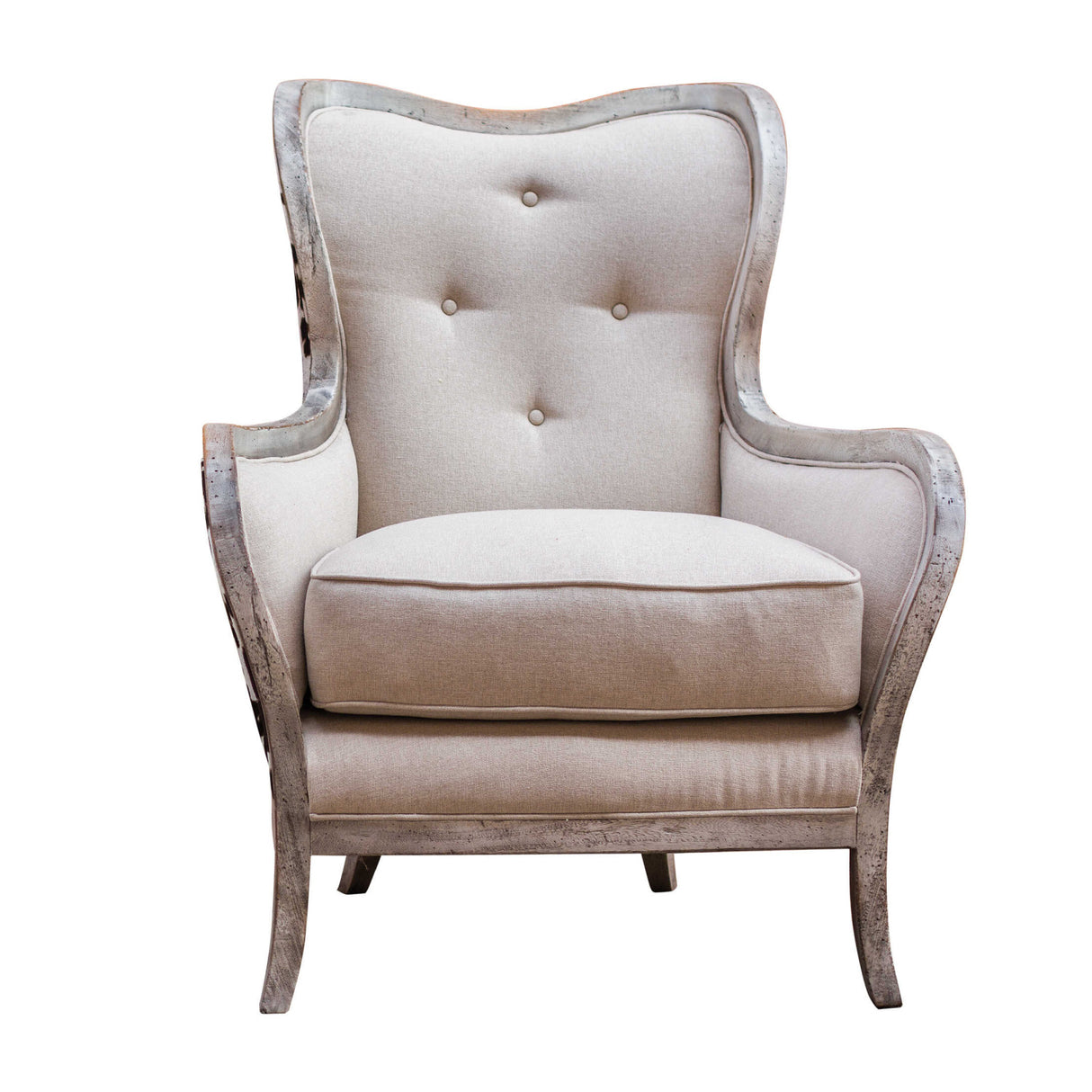   Two-Toned Velvet Back Lounge Chair | Oroa.com