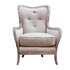   Two-Toned Velvet Back Lounge Chair | Oroa.com