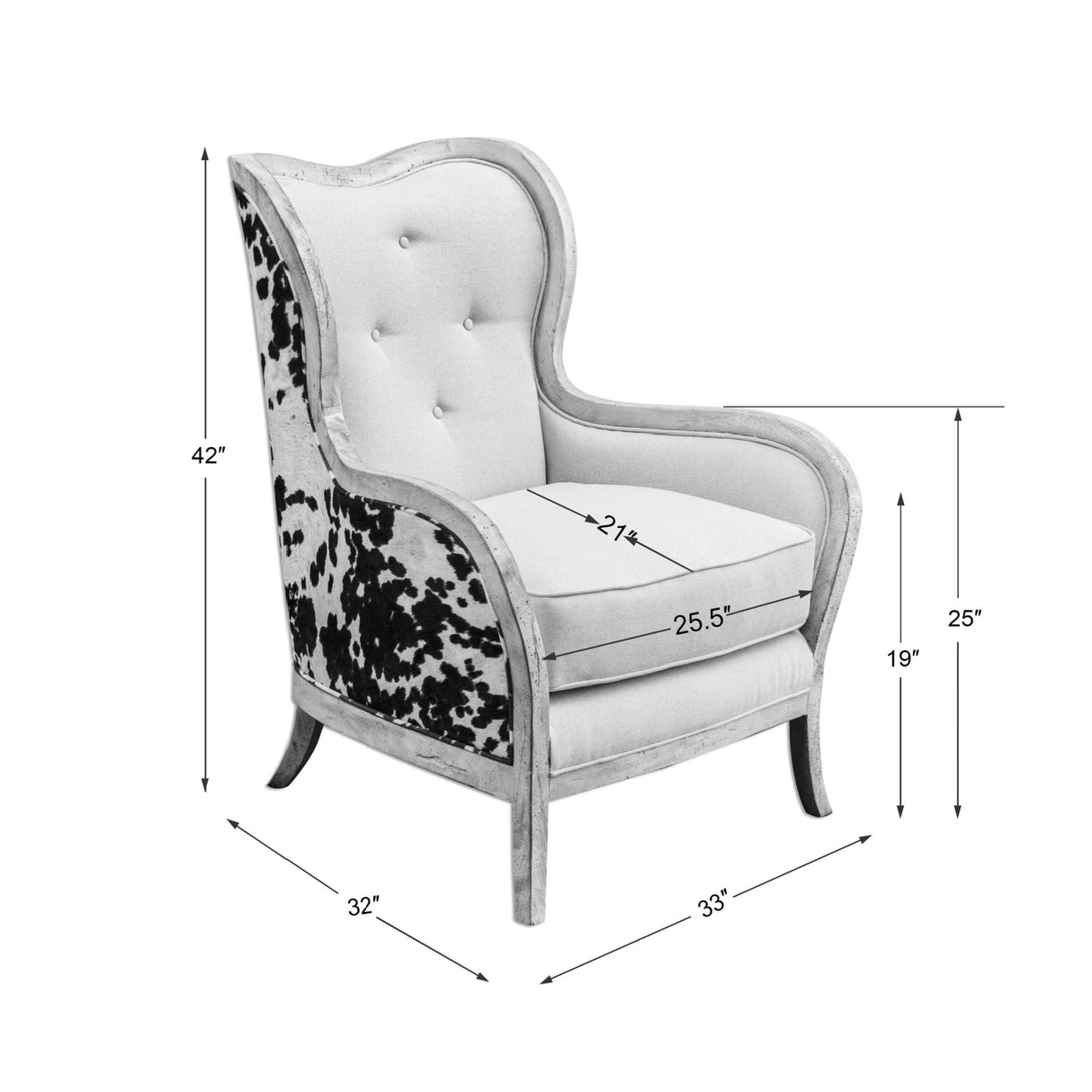   Two-Toned Velvet Back Lounge Chair | Oroa.com