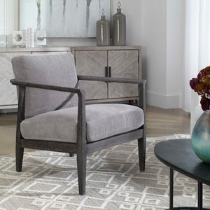   Gray Oak Cushioned Lounge Chair | Oroa.com