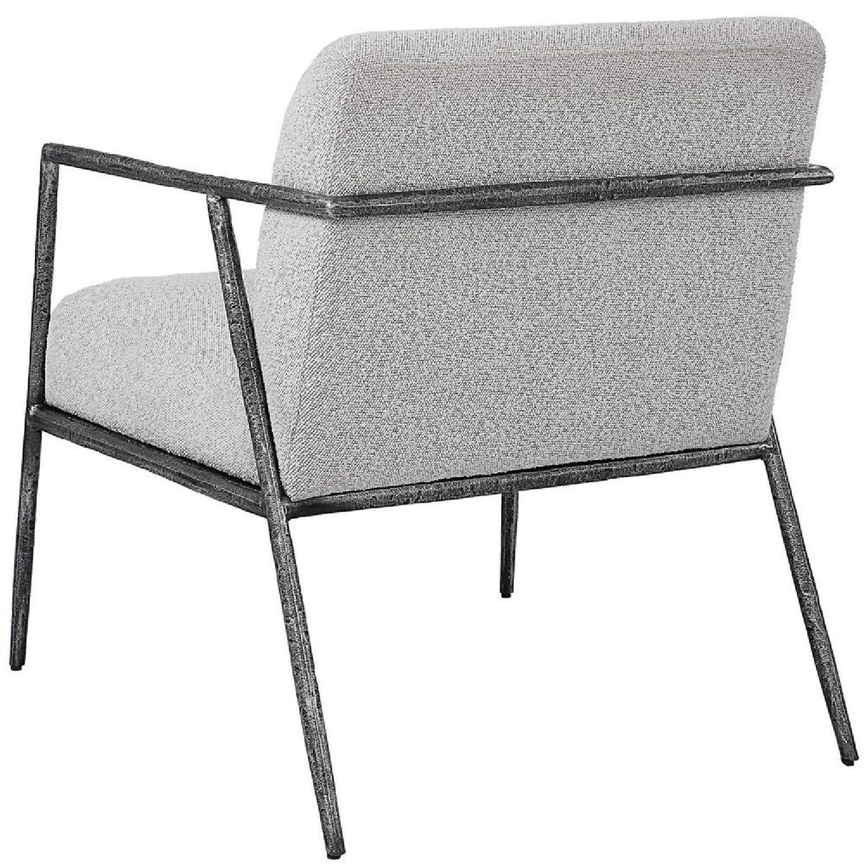   Iron Framed Boucle Lounge Chair | Oroa.com