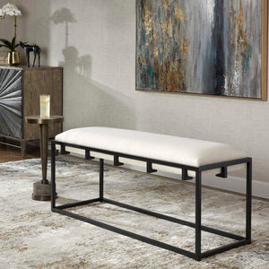   White Waffle Seat Bench | Oroa.com