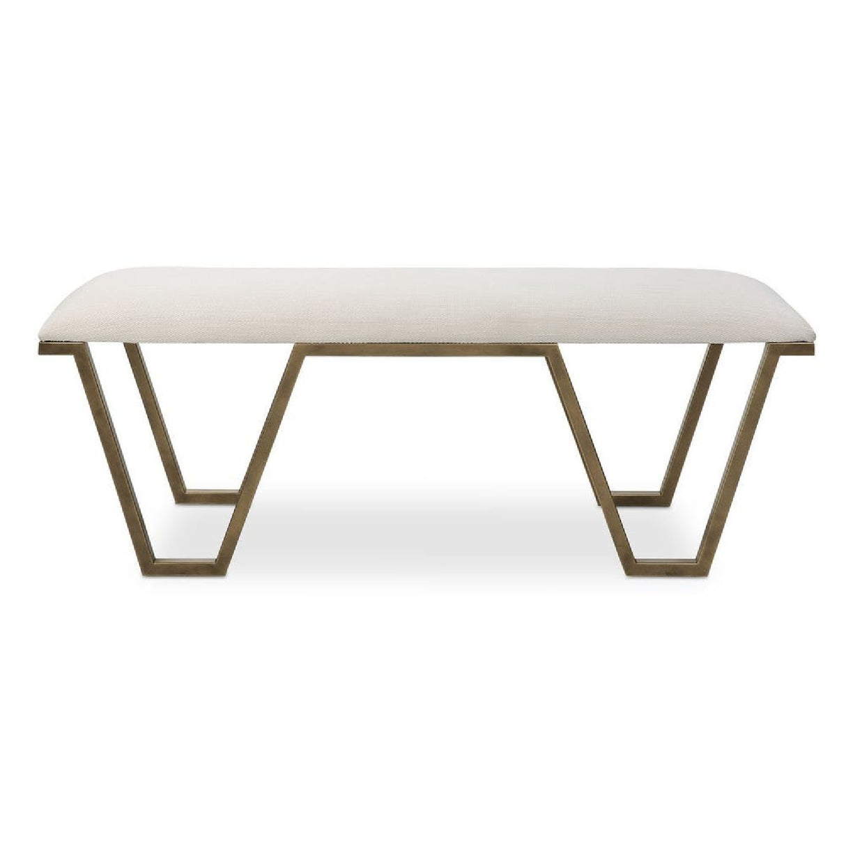   White Textured Fabric Bench | Oroa.com