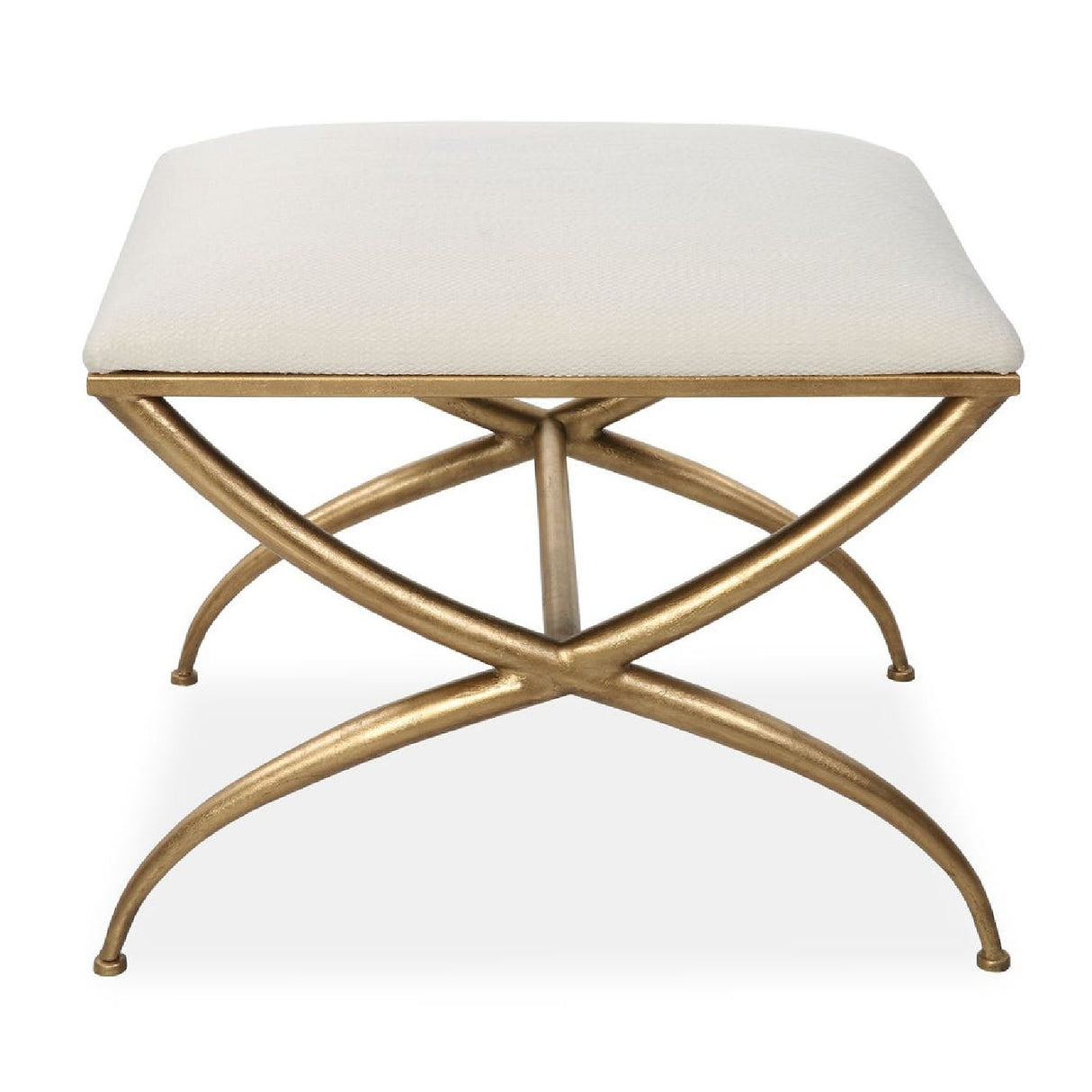   Curved Gold Frame Bench S | Oroa.com