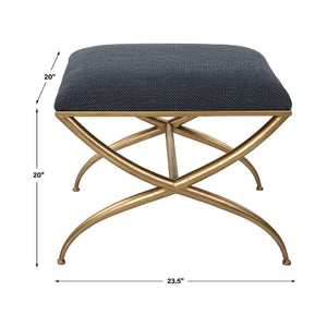   Curved Gold Frame Bench S | Oroa.com