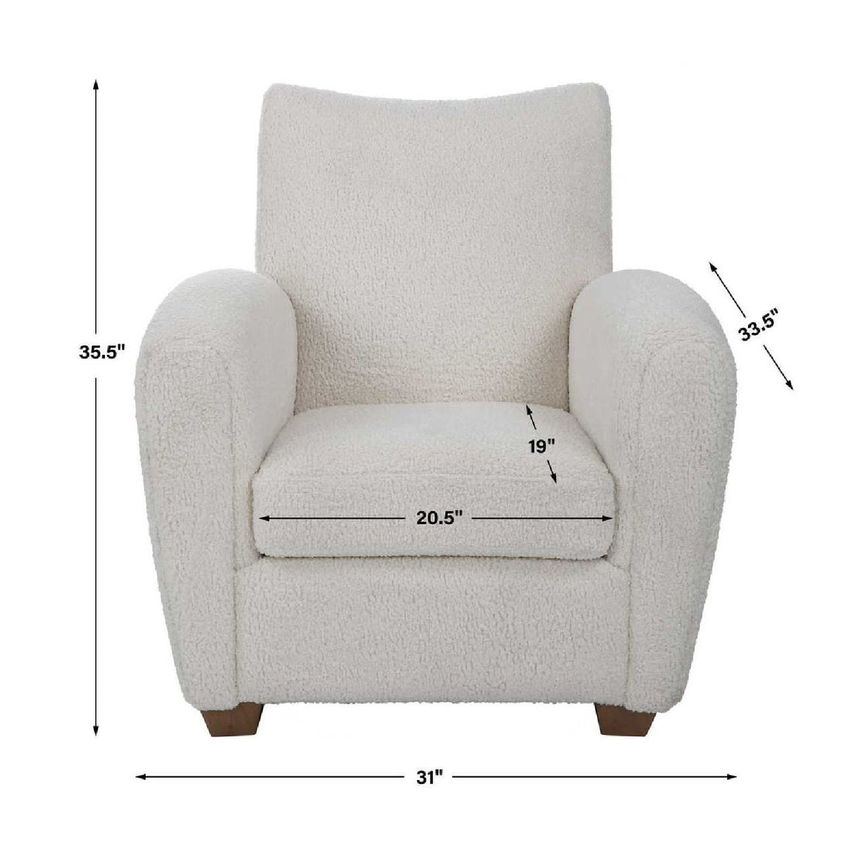   Shearling-Inspired Accent Chair | Oroa.com