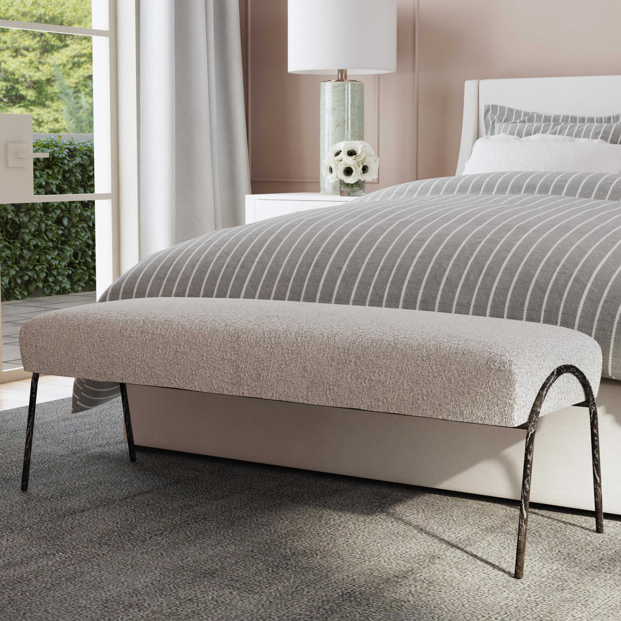   Boucle Scandinavian Bench | Oroa.com