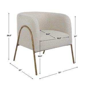   White Shearling Accent Chair | Oroa.com