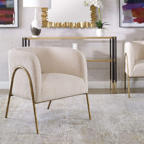   White Shearling Accent Chair | Oroa.com