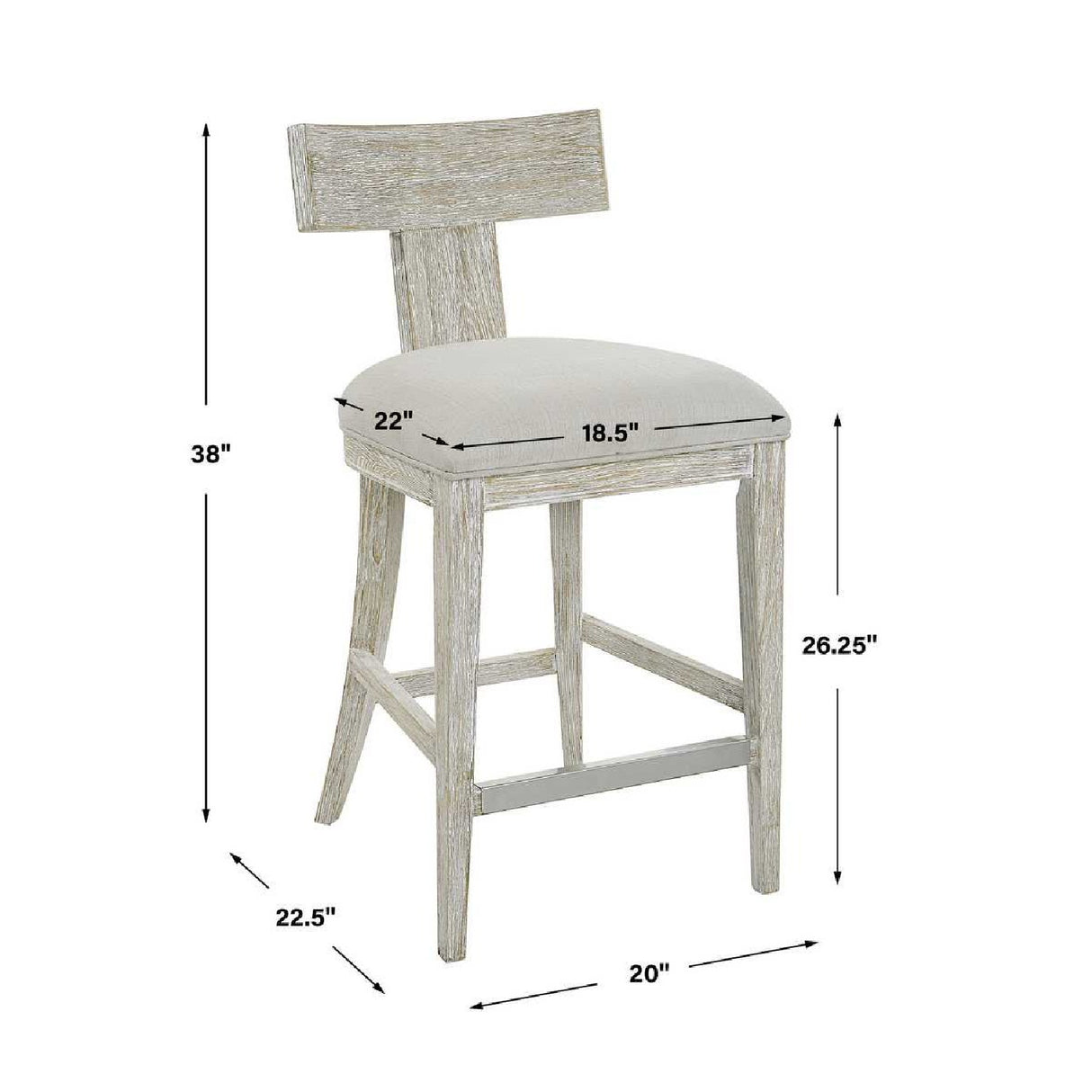   Wooden Klismos Counter Stool | Oroa.com