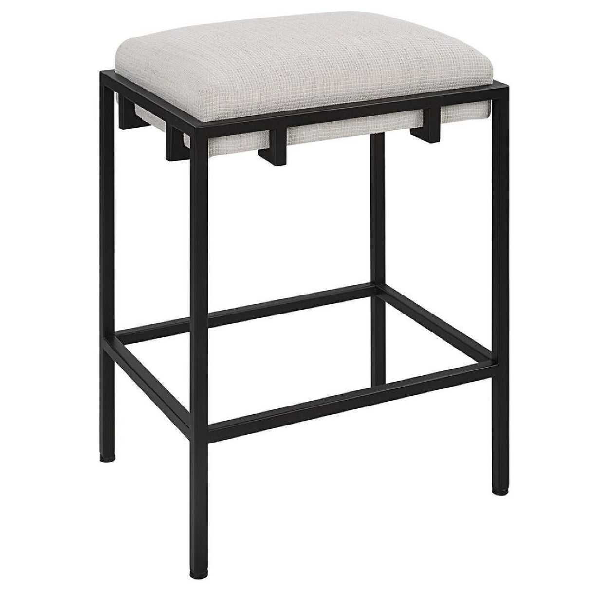   White Fabric Seat Counter Stool | Oroa.com