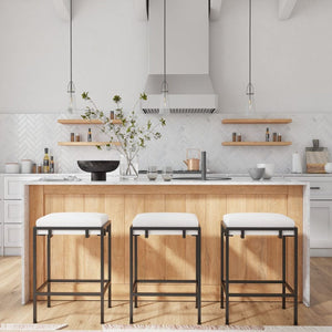   White Fabric Seat Counter Stool | Oroa.com