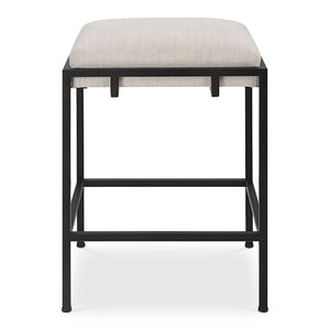   White Fabric Seat Counter Stool | Oroa.com
