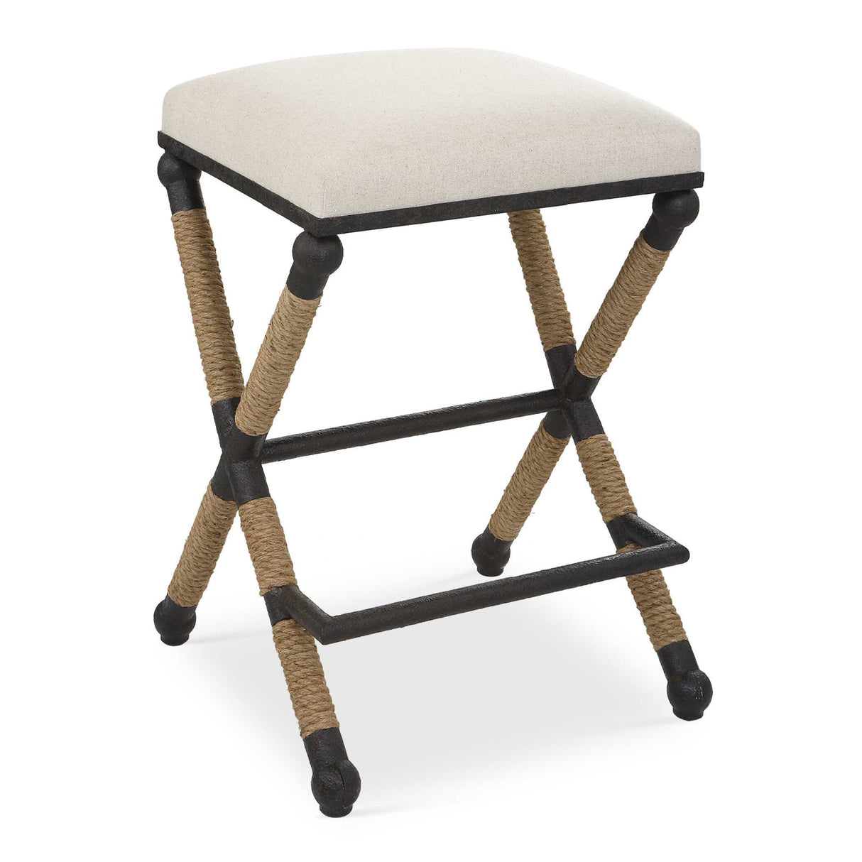   Cream Cotton Counter Stool | Oroa.com
