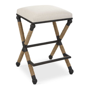   Cream Cotton Counter Stool | Oroa.com