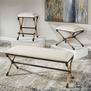   Cream Cotton Counter Stool | Oroa.com
