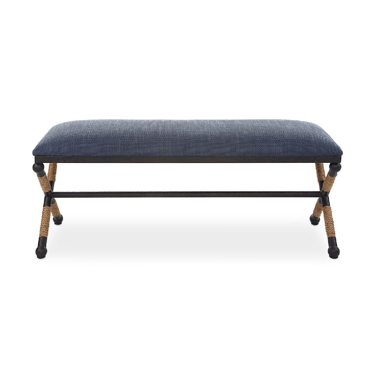   Blue Cotton Blend Bench | Oroa.com