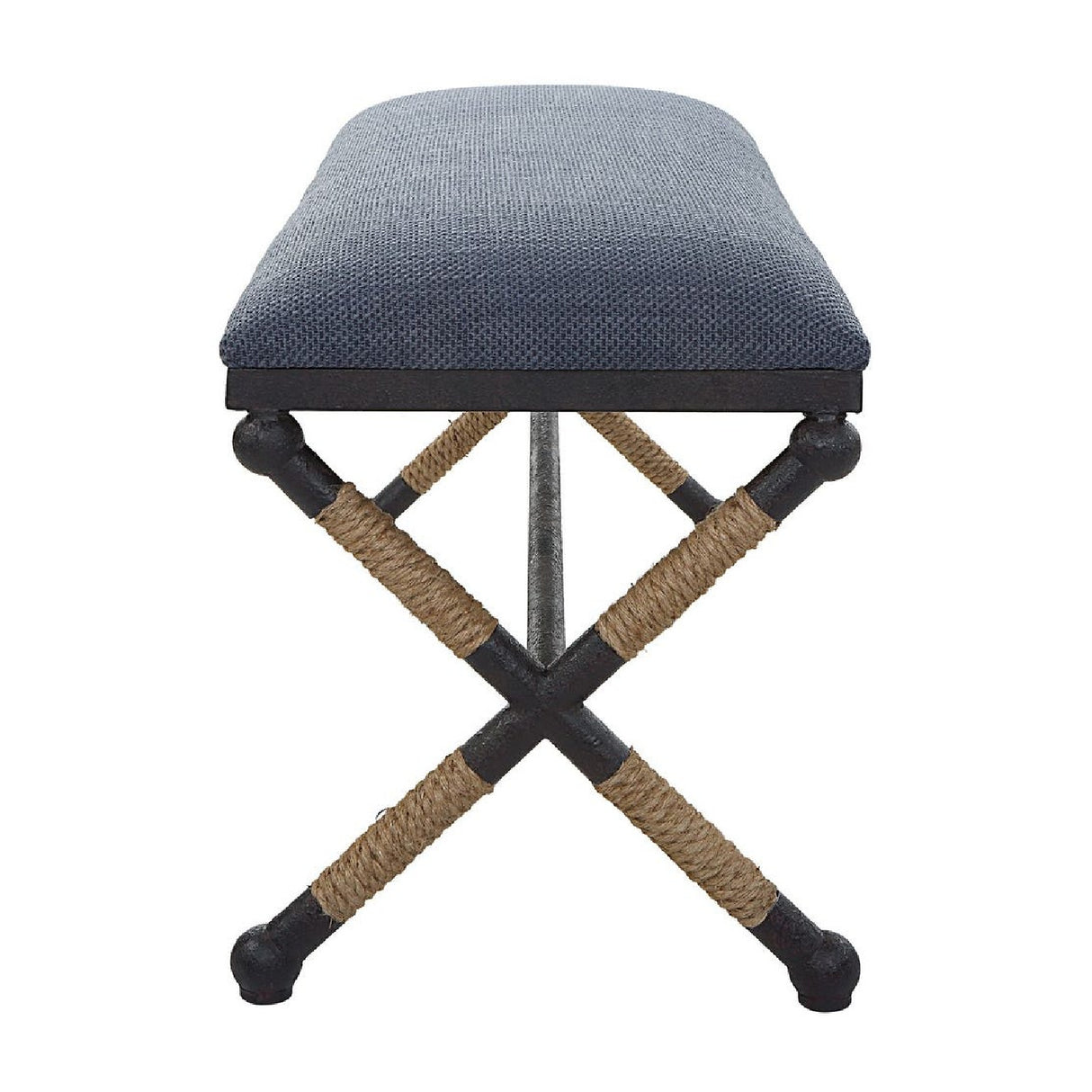   Blue Cotton Blend Bench | Oroa.com