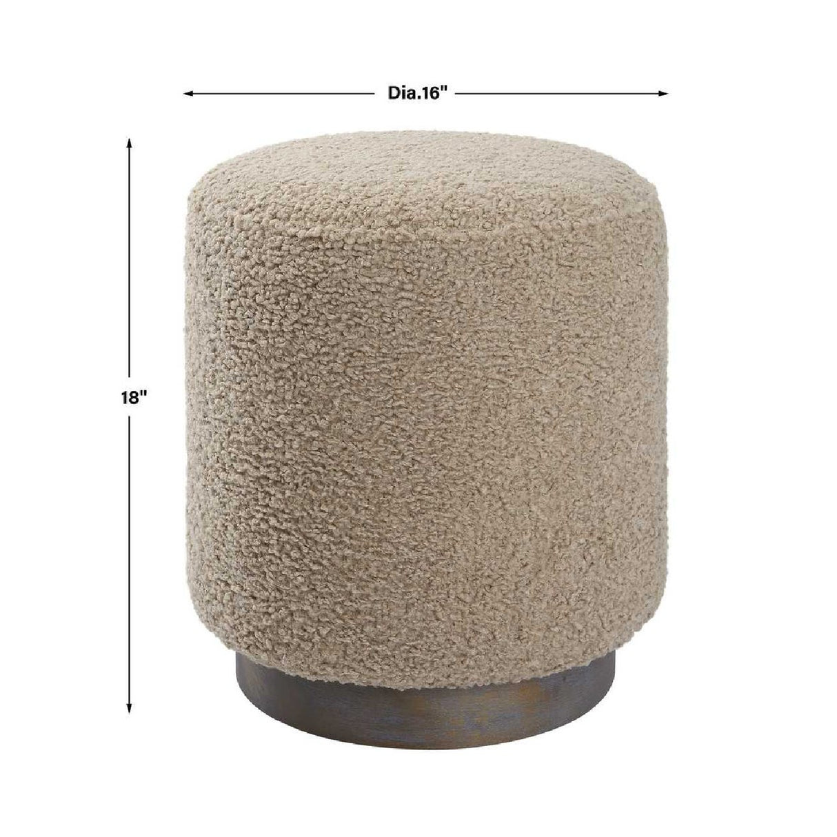   Cylindrical Textured Fabric Ottoman | Oroa.com