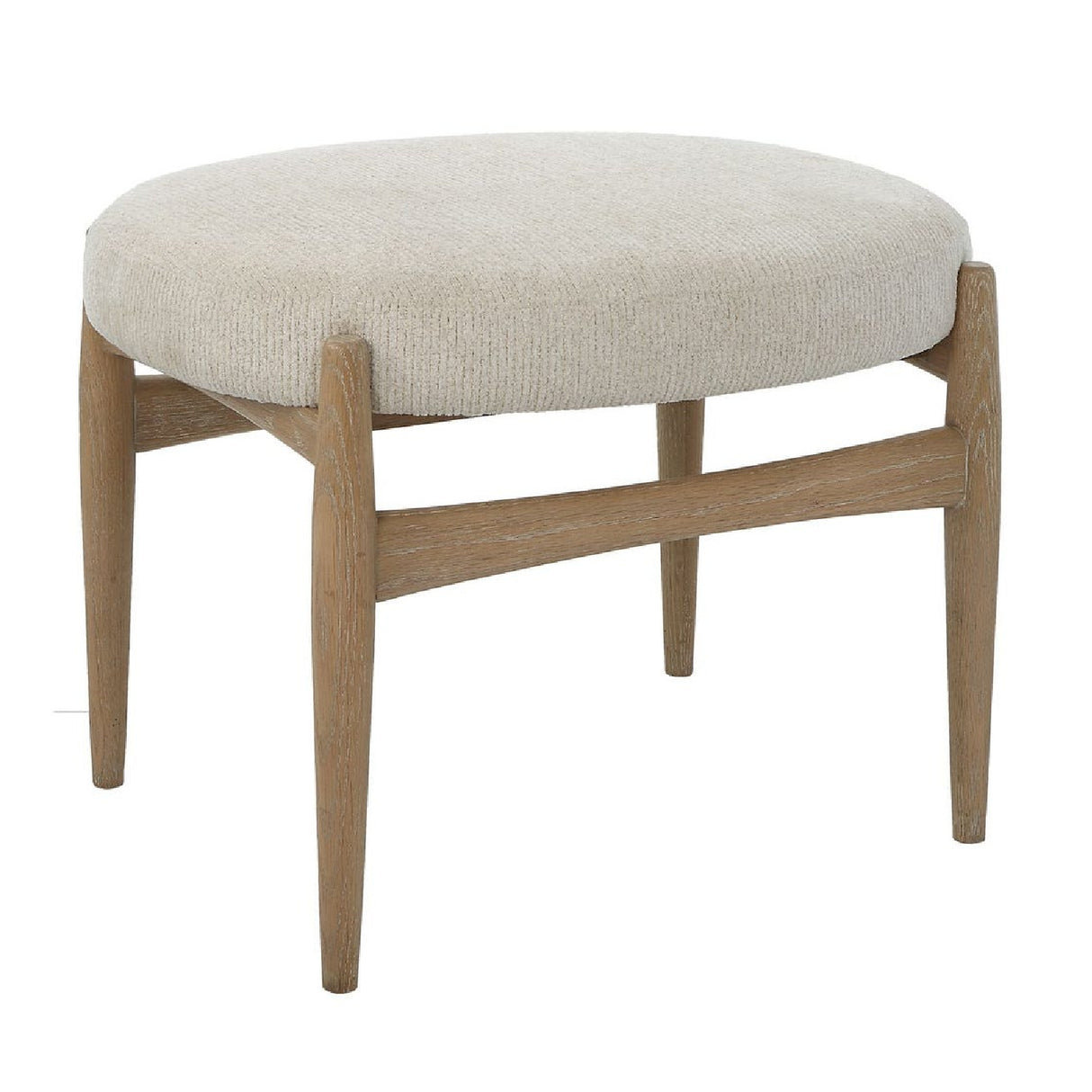   Oak Base White Fabric Bench S | Oroa.com