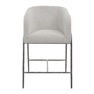   Barrel-Back Boucle Counter Stool | Oroa.com
